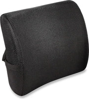 Cuscino per schiena con funzione di memoria - Formato ergonomico per il cuscino lombare - Riempimento e holder per telefono - Nero Cuscino per schiena