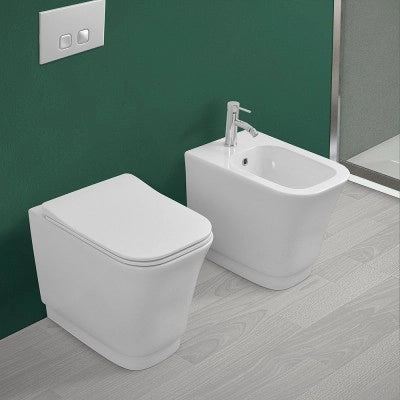 Copriwater compatibile Metropolitan bianco modello slim con chiusura rallentata