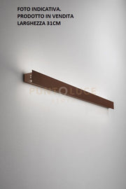SIMBA APPLIQUE LED DOPPIA EMISSIONE  L.30cm IP54 CORTEN 4000K 350LM 6W