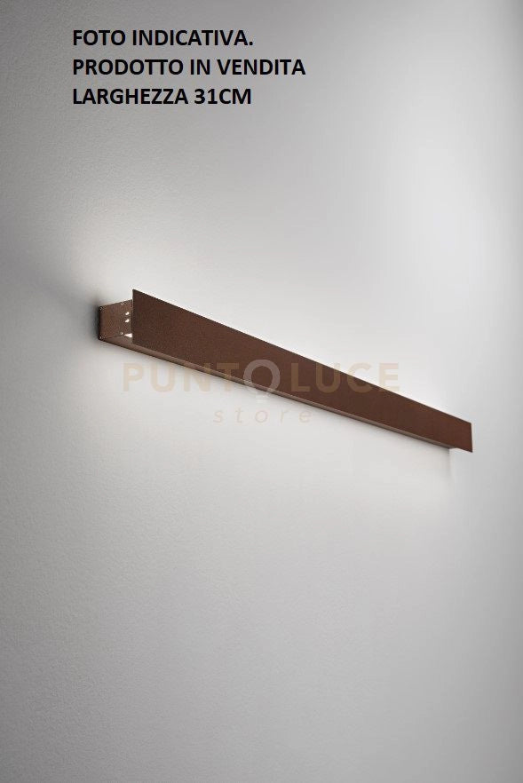 SIMBA APPLIQUE LED DOPPIA EMISSIONE  L.30cm IP54 CORTEN 4000K 350LM 6W