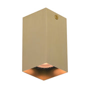 Spot soffitto quadrato moderno ottone 10cm GU10 Italux