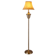 Lampada da terra lampada a torcia rame lucido beige altezza: circa 157 cm diametro paralume: 35 cm beige marrone bianco 03_0002441