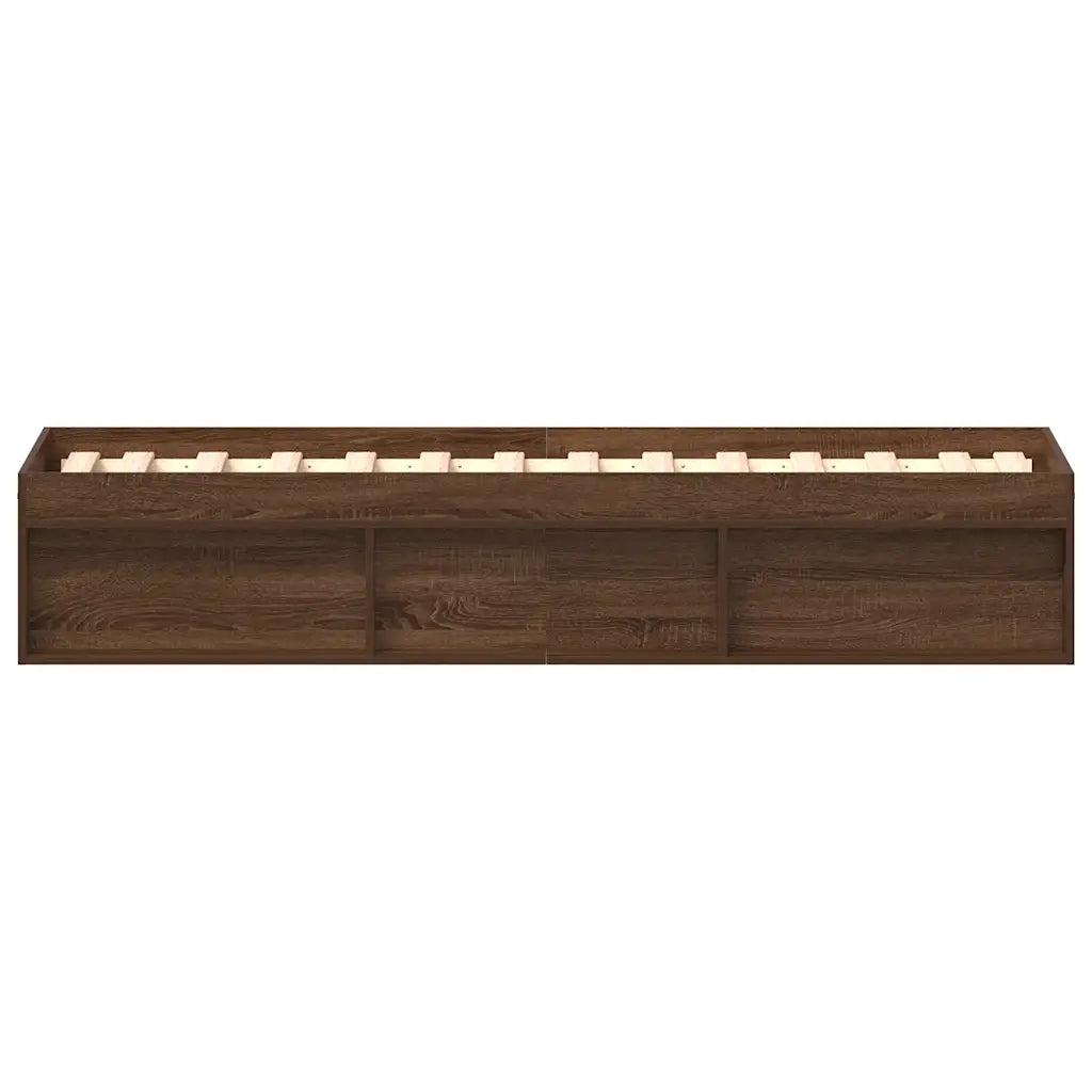 Letto singolo | Letto per adulti | Giroletto Rovere Marrone 75x190 cm Small Single