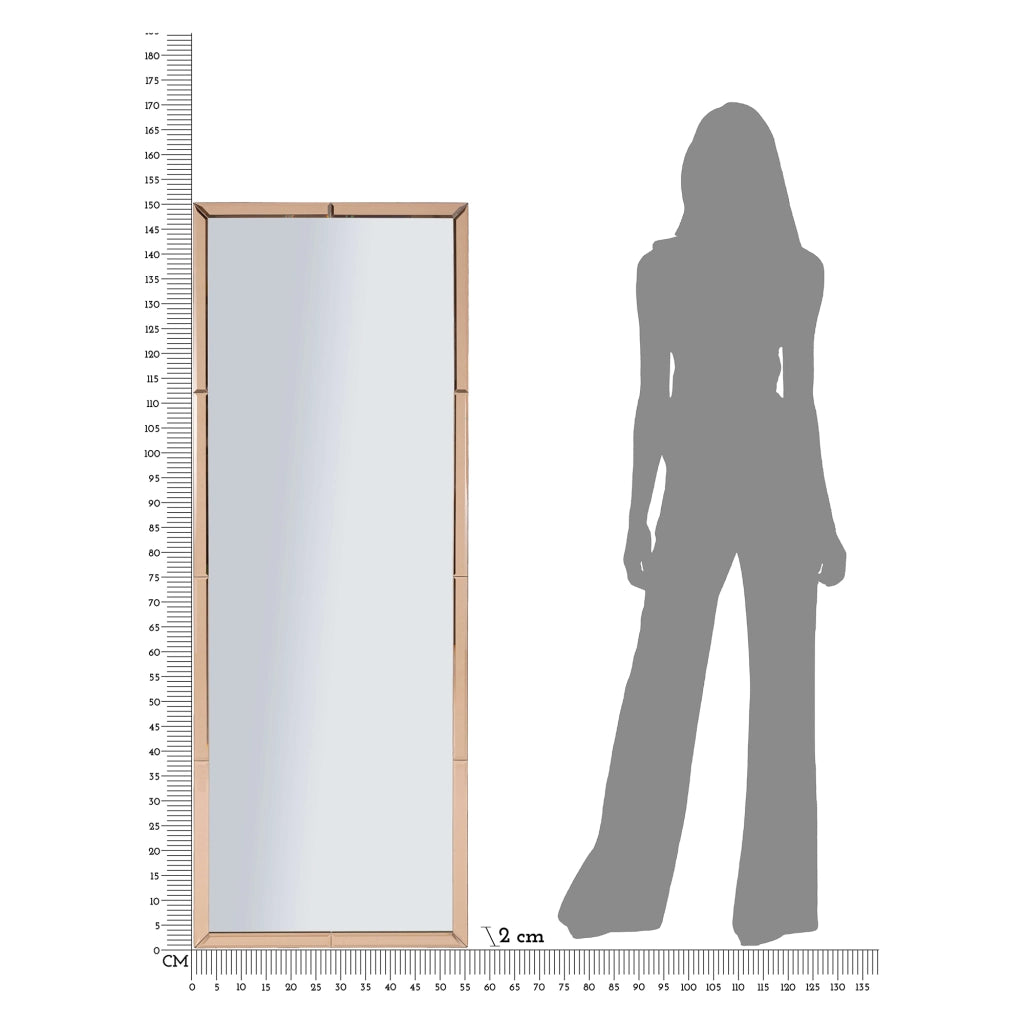 Sibiu, Specchio Forma Rettangolare, 55x150h cm oro