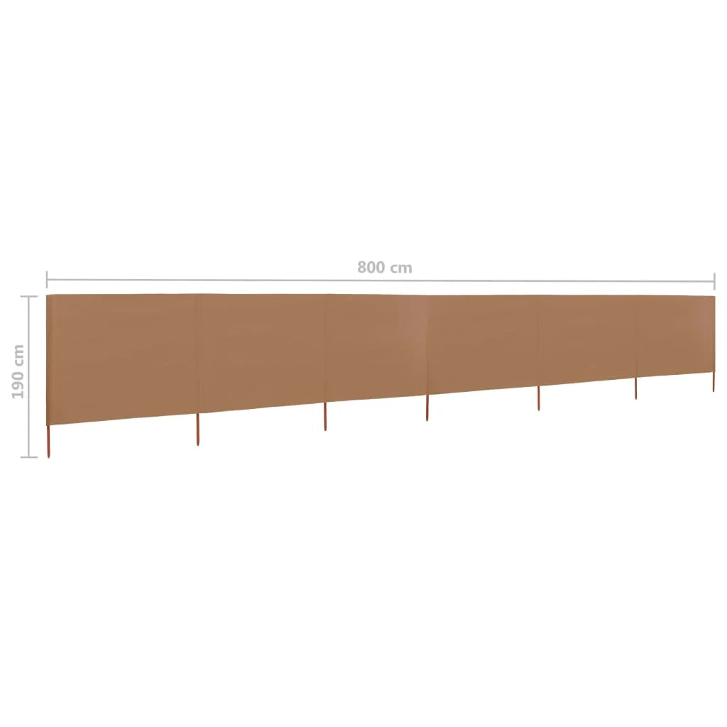 Schermo divisorio in tessuto a 6 pannelli 800 x 160 cm tortora 02_0008846