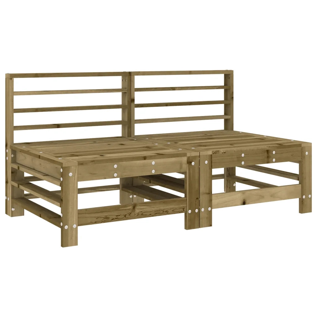 Divani Centrali con Cuscini 2 pz in Legno Impregnato di Pino 825694