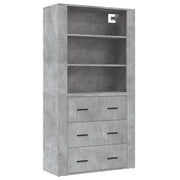 Buffet credenza cassettiera armadio mobile contenitore organizer cucina soggiorno salotto alto legno ingegnerizzato grigio 02_0034726
