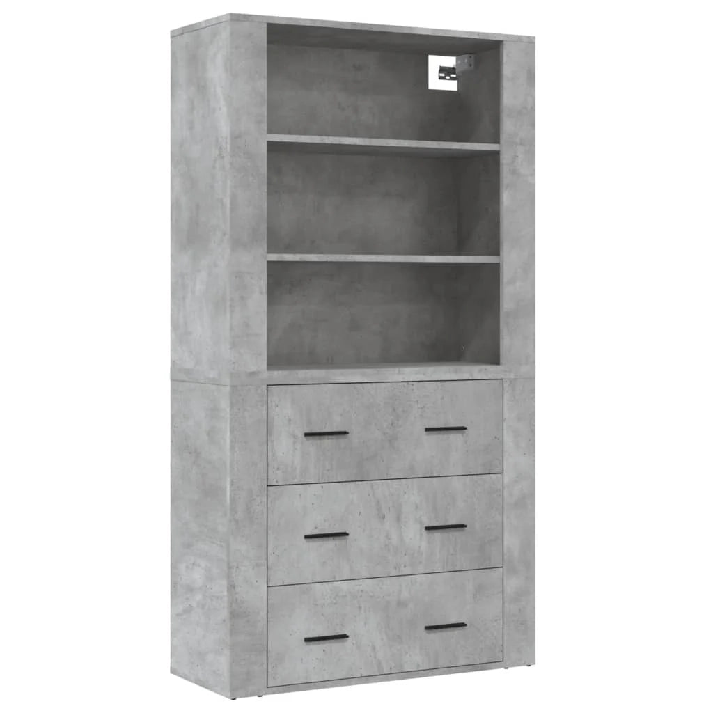 Buffet credenza cassettiera armadio mobile contenitore organizer cucina soggiorno salotto alto legno ingegnerizzato grigio 02_0034726