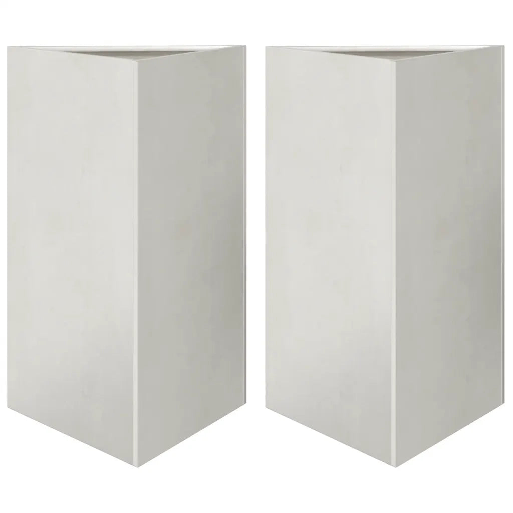Fioriere da Giardino 2 pz Triangolari 50x43x75 cm Acciaio Inox