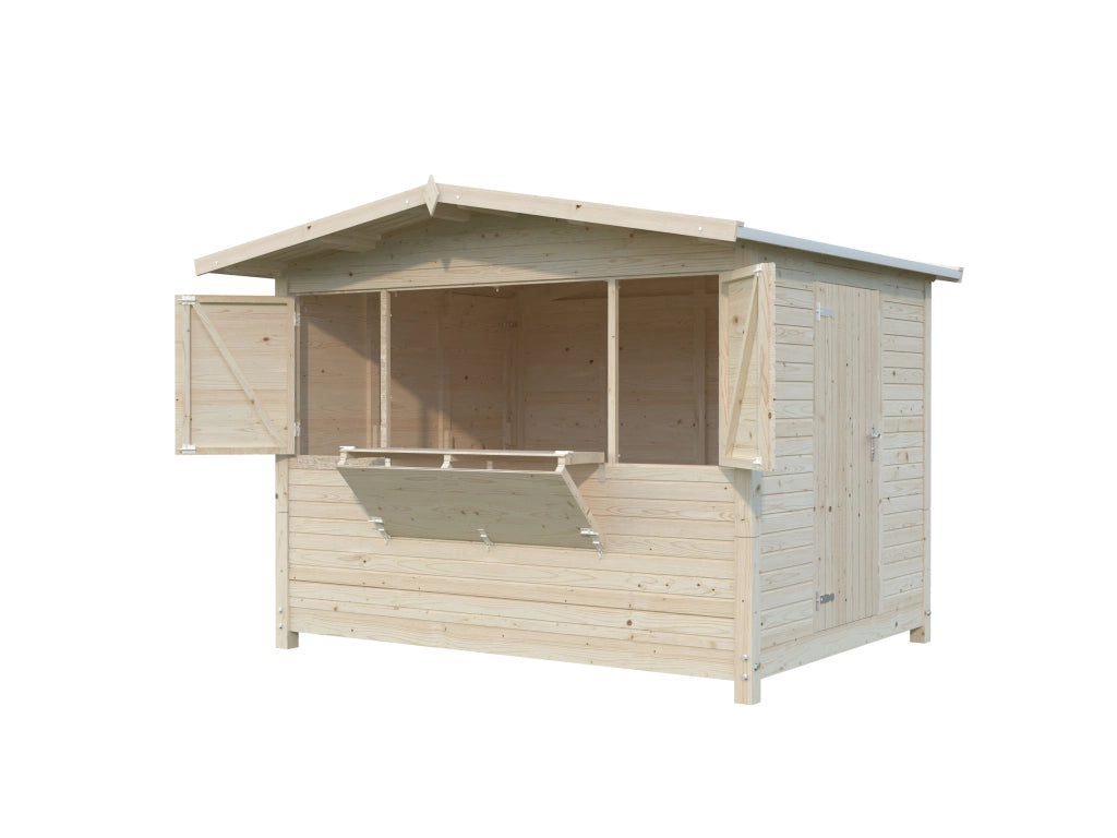 Chiosco in legno non trattato Marian pieghevole 298X228