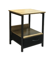 INDUSTRIAL COMODINO 1C METAL/QUERCIA 40X35X55 CM- 1,0 pz