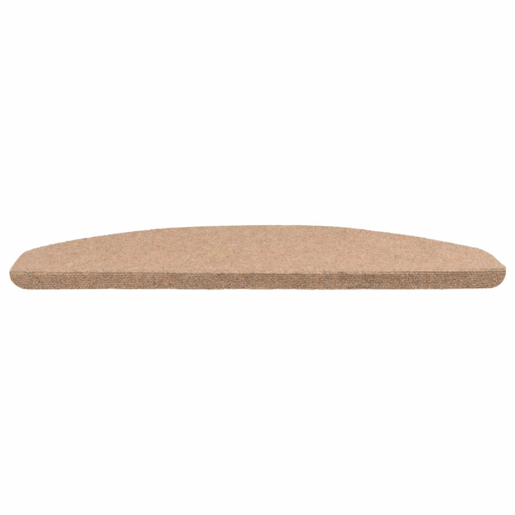 Tappetini per scale autoadesivi 15 pcs Beige 80 x 28 x 3,5 cm