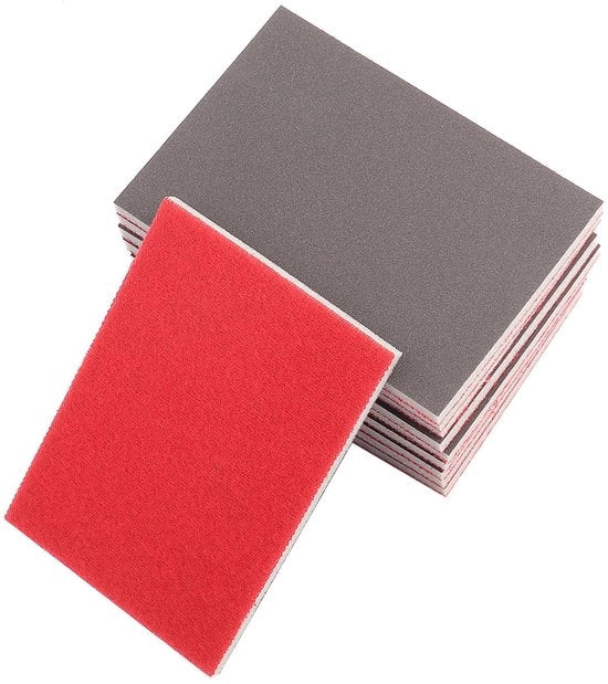 Set di Carta Vetrata 10 pezzi - Carta Vetrata Driehoek 120/180/240 - Carta Vetrata Fina - Carta Vetrata per Mobili in Legno - Carta Vetrata per Auto - Alta Qualità - Set di Peli di Schiuma
