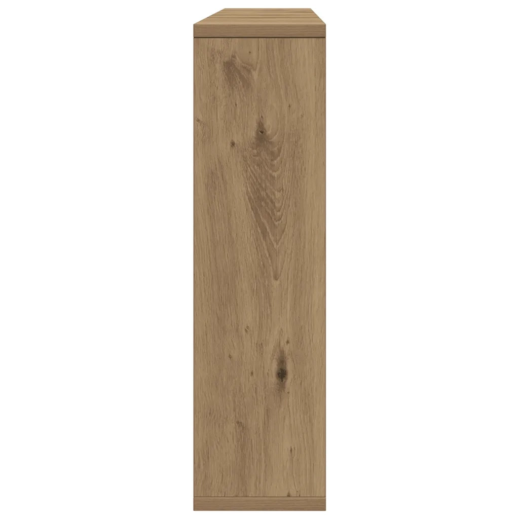 Mobile a Specchio LED-Armadietto a Specchio Rovere Artigianale 76x15x55cm Multistrato