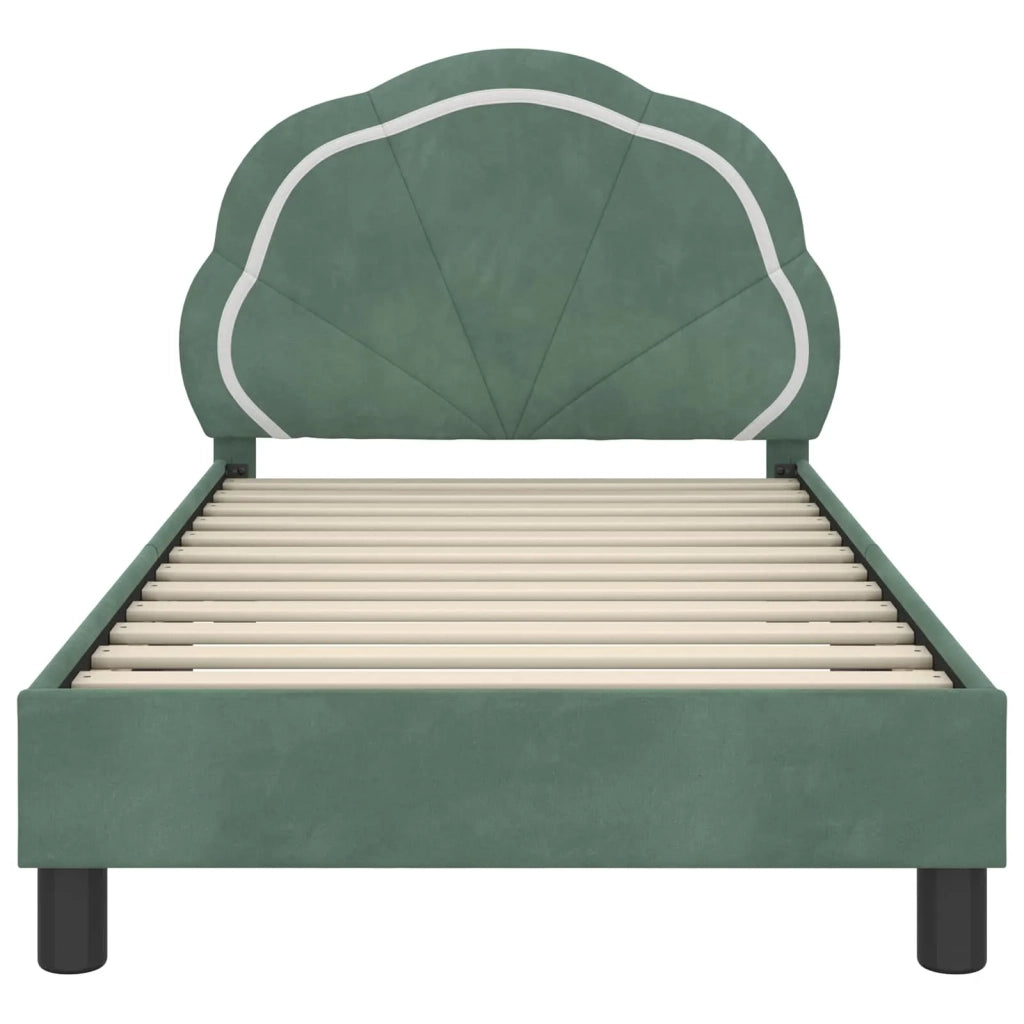 Struttura letto bambini con testata Verde Mare 80 x 160 cm