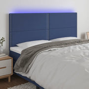 Testiera a LED-Testata con LED blu 200x5x118/128cm in Tessuto 689665