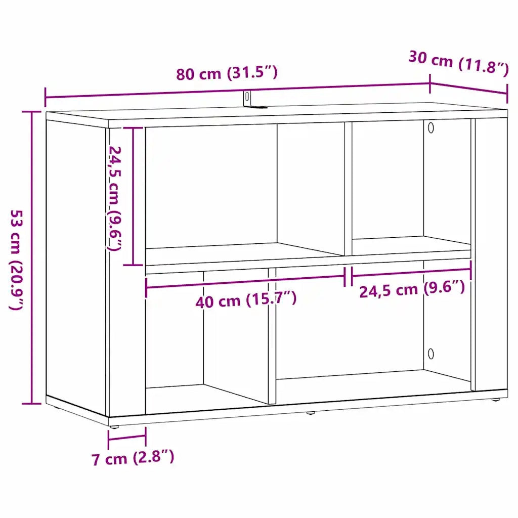 Credenza Rovere artigianale 80 x 30 x 53 cm Legno multistrato 881100