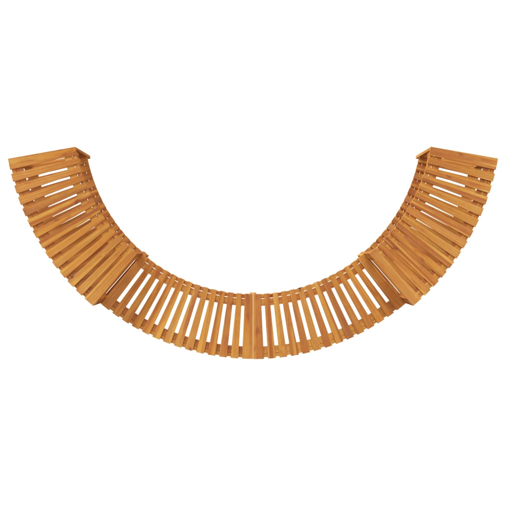 Cerchio per Vasca Idromassaggio Semi-Ovale 272x120.5x55.5 cm Legno Massello di Acacia