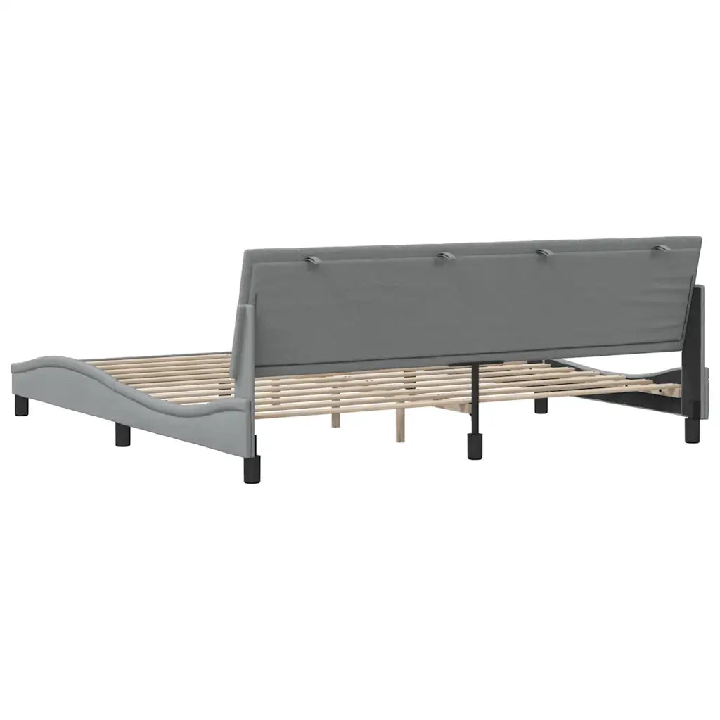 vidaXL Giroletto senza Materasso Grigio Chiaro 200x200 cm Tessuto