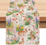 Tavolo da Pasqua - Decorazione da tavolo di Pasqua - Decorazione da tavola di Quaresima - Decorazione da tavolo lavabile - Dimensioni 33 x 183 cm - zq-260