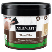 Aguaplast woodlite stucco pronto per legno resistente alle crepe 1 kg *** colore- noce chiaro, confezione 1