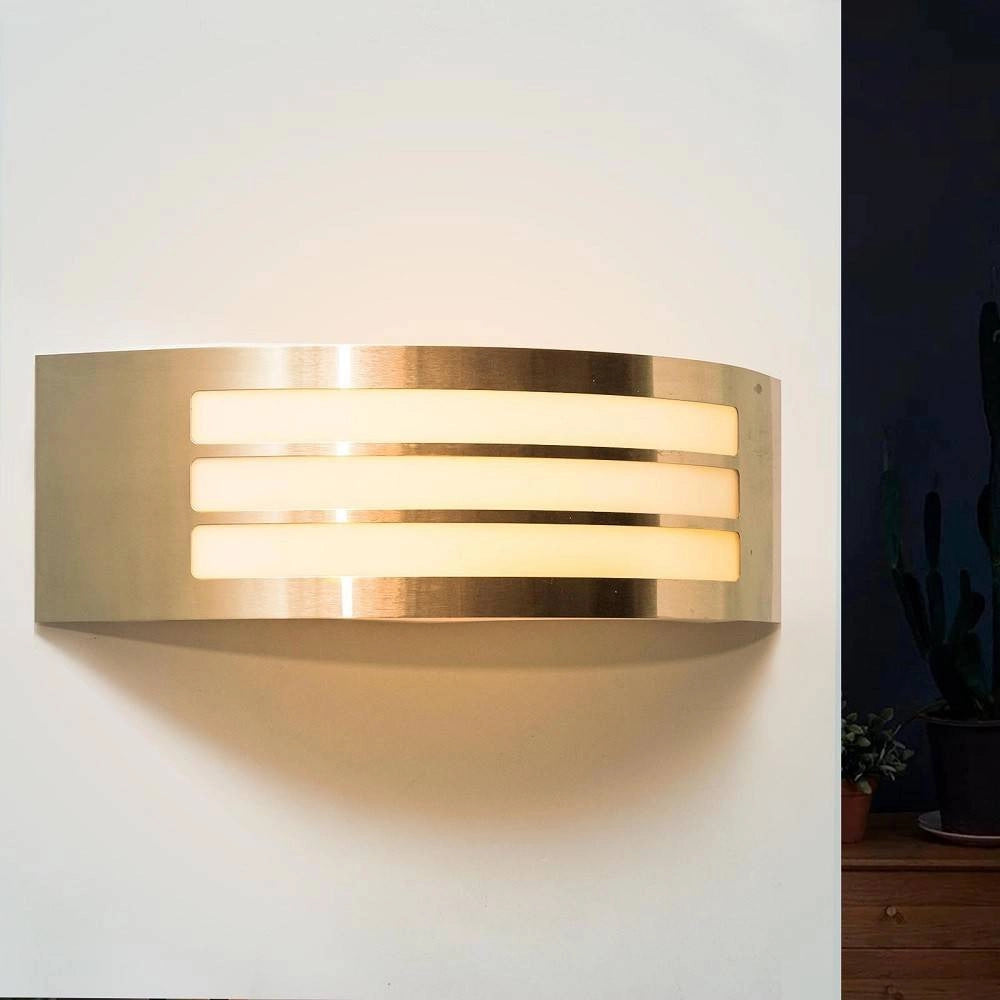Trade Shop - Applique Led Esterno Lampada E27 Luce Moderna Parete Muro Giardino Cortile S101-a -