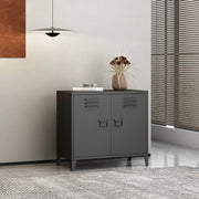 MOBILE 2 ANTE 80X40XH73CM ARDESIA IN METALLO.