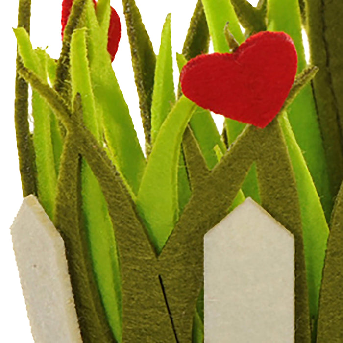 Set 3 Cassette Ovale con Manico e Cuori Larghezza 25 cm