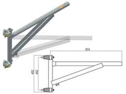 BRACCIO A PALO PER CARRUCOLA DI SICUREZZA KG.150  mm.874x452