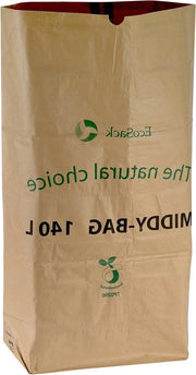 140 litri compostabili sacchi di rifiuto in carta - grande - 10 sacchetti