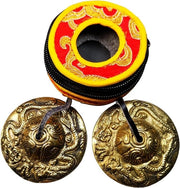 Campana artigianale tibetana incisa drago - Chakra pace guarigione mindfulness - 2.5in/6.2cm