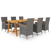Set da Pranzo da Giardino 7 pz Grigio cod mxl 36056