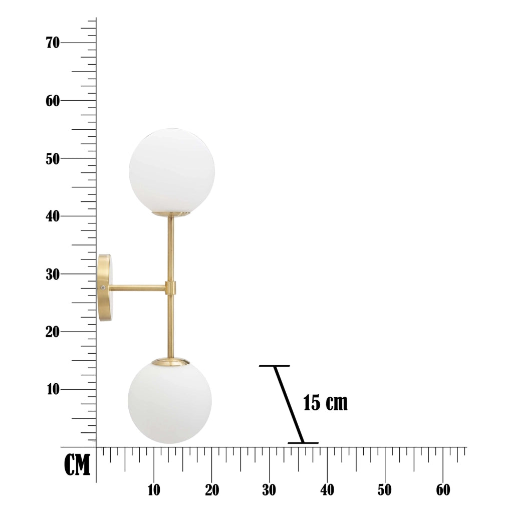 Taroud, Lampada da Parete Necessarie 2 Lampadine, oro