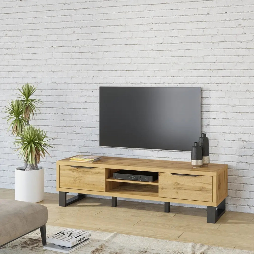 Mobile TV XL 180cm collezione MILO. Colore quercia. Stile design.