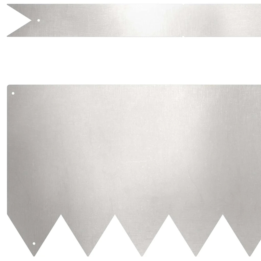 Bordura per Prato 10 pcs Argento 100 x 0.05 x 20 cm 865958