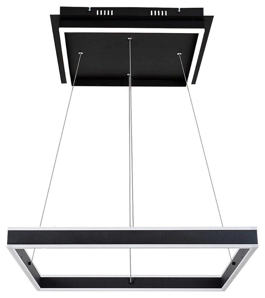 Lampada sospensione LED 60W nera opaca Quadro Rabalux