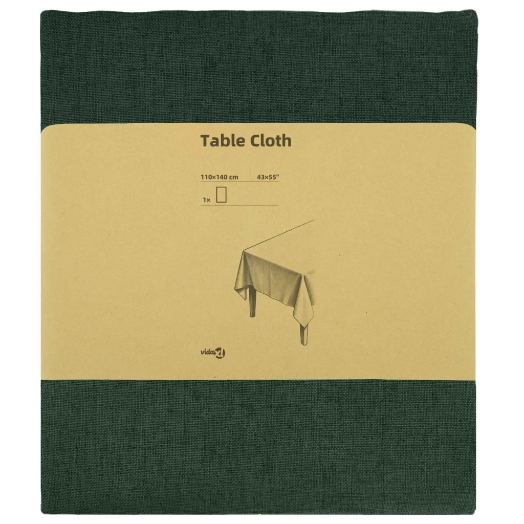 Tovaglia da Tavolo Rettangolare Verde Scuro 110 x 140 cm 42039948