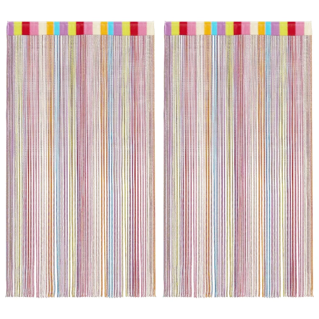 Tende a Filo 2 pz Multicolore 100x250 cm 4102037