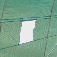 Serra a Tunnel da Giardino 4.5x2x2 m con Tetto Arrotondato, in PE e Metallo, Verde