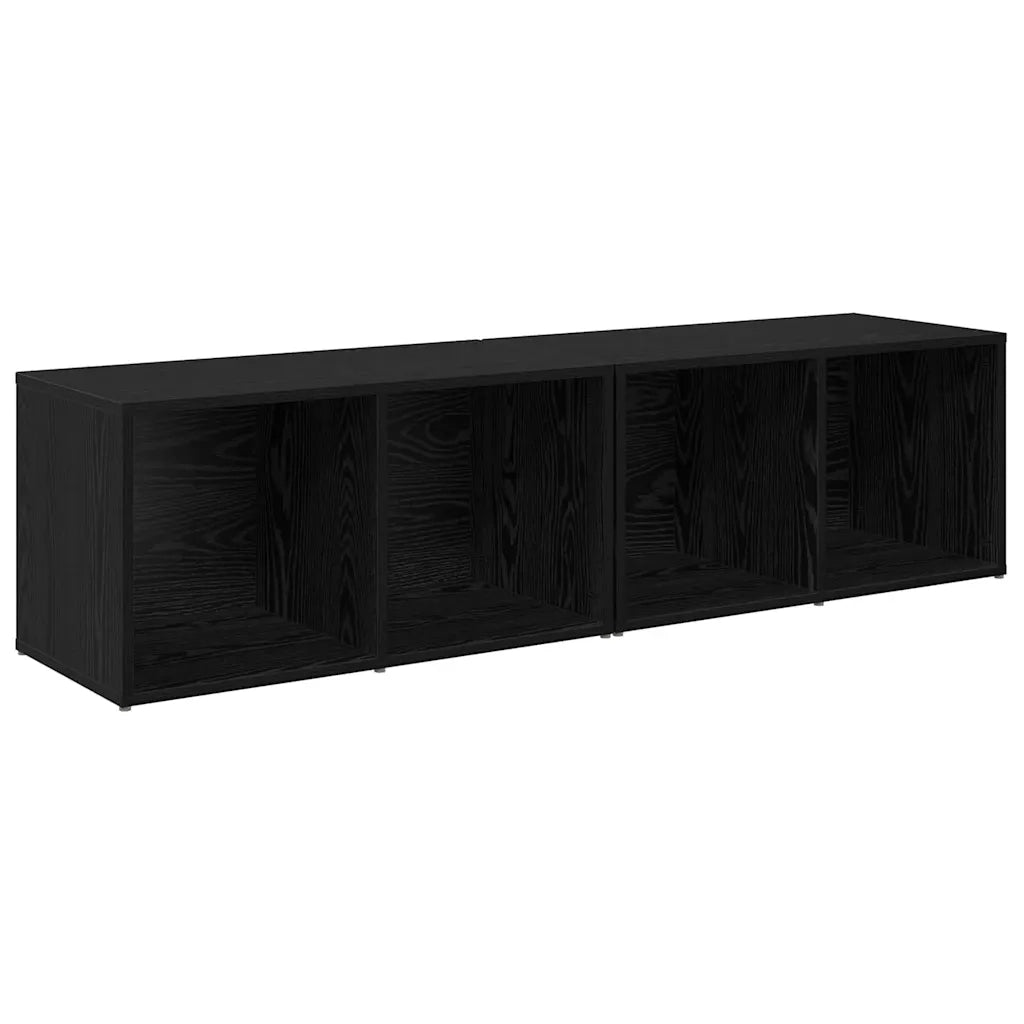 Set mobile TV 2 pz Rovere Nero Legno ingegnerizzato 3393520