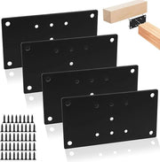 Supporti per calcestruzzo - Piastre di sostegno in legno - 4 pezzi - Nero - 165,1 x 88,9 mm