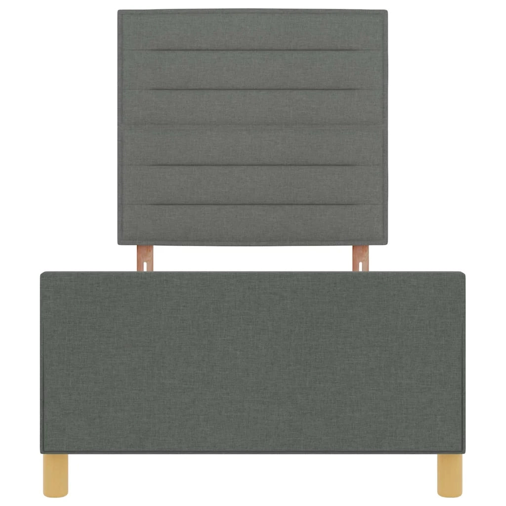 Struttura del letto Grigio scuro 100 x 200 cm Tessuto 3344628