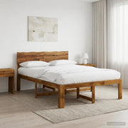 Letto matrimoniale con testiera ROSTOCK Naturale 150 x 200 cm 3405429