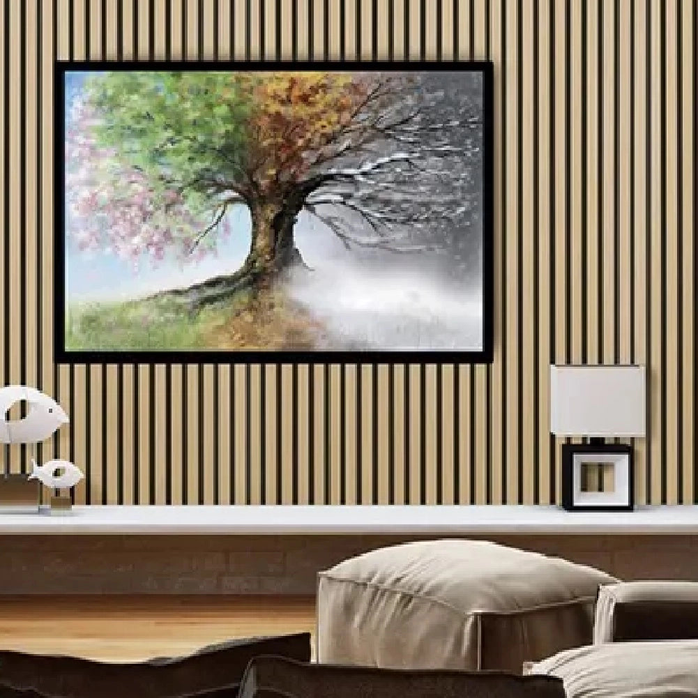 Pannelli Acustici Fonoassorbenti 4pz 60x60cm Decorativi Moderno Rovere Teak 3D
