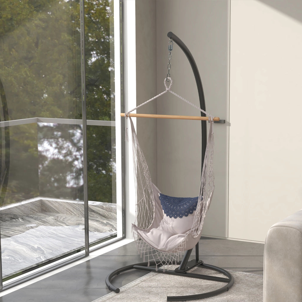 Sedia a dondolo con base ¨C zephmum ¨C metallo nero ?102x195 cm