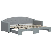 Divano letto | Sof¨¤ letto | Letto singolo Estraibile Grigio Chiaro 80x200 Tessuto