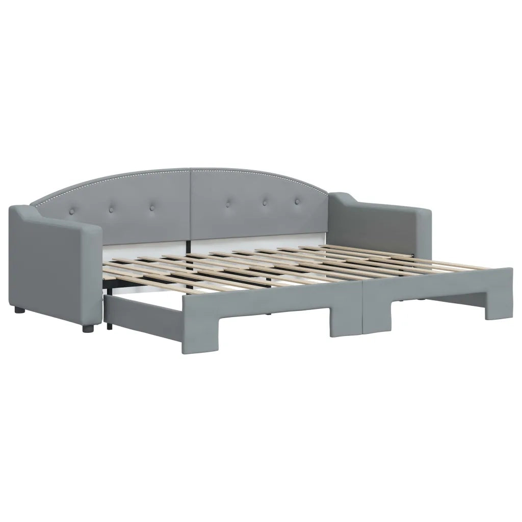 Divano letto | Sof¨¤ letto | Letto singolo Estraibile Grigio Chiaro 80x200 Tessuto