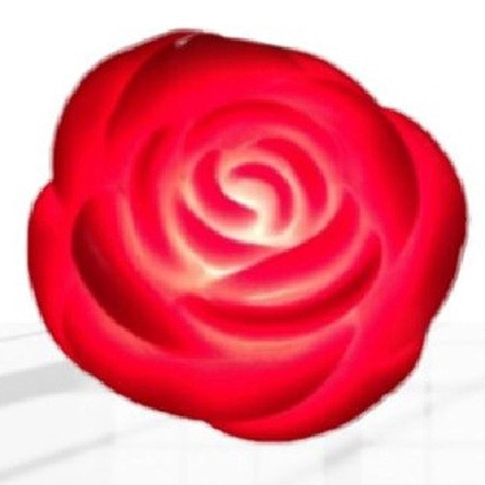 Trade Shop - Set 6 Pz Rosa Rose In Plastica Luminoso Decorazione Luce San Valentino 6cm 84932 -