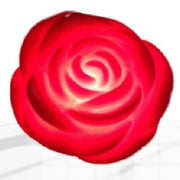 Trade Shop - Set 6 Pz Rosa Rose In Plastica Luminoso Decorazione Luce San Valentino 6cm 84932 -