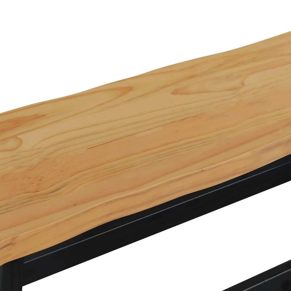 VidaXL Panchina da pranzo EKAI Nero 91,5 x 29 x 45,5 cm 42037009
